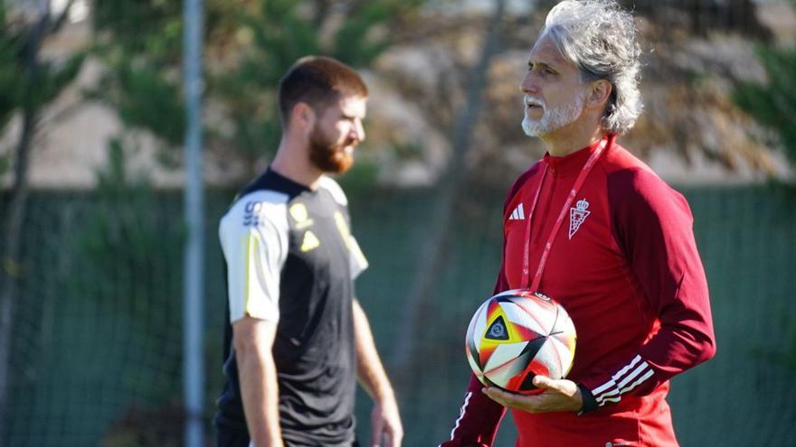 Pablo Alfaro, durante un entrenamiento de esta semana. | REAL MURCIA