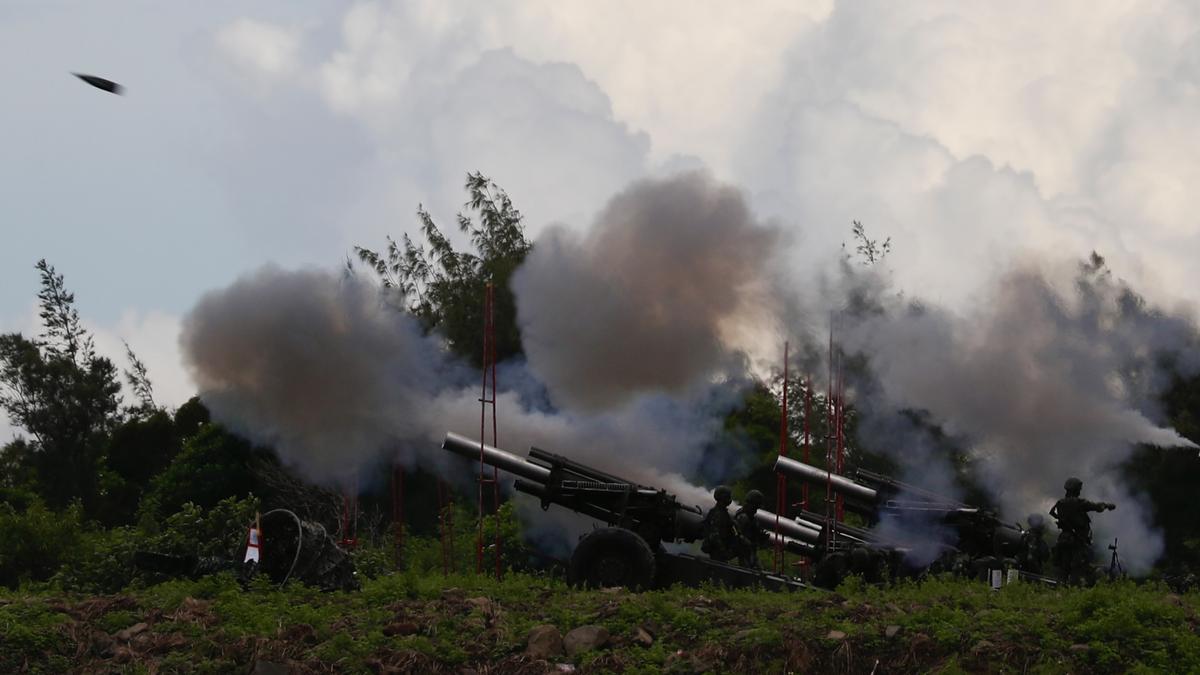 Taiwan military live fire drill in southern Taiwan