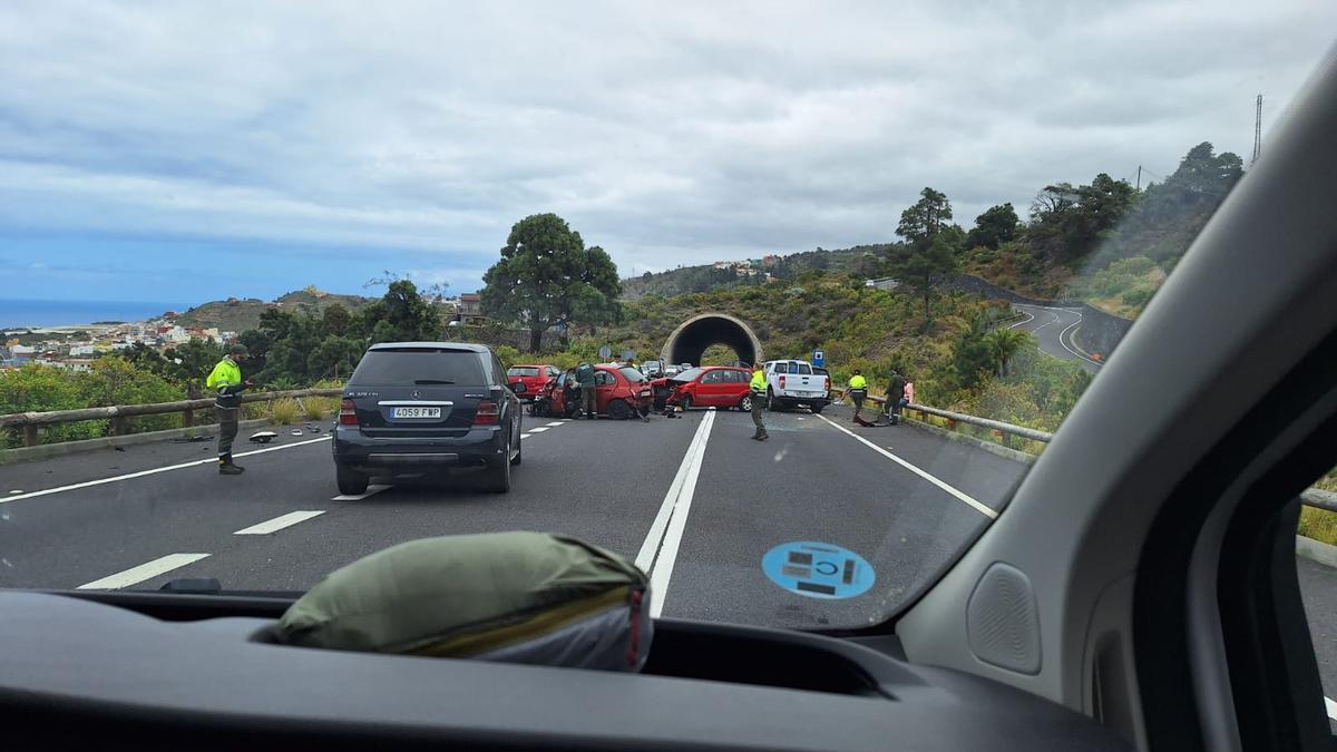 Accidente en la zona de Icod