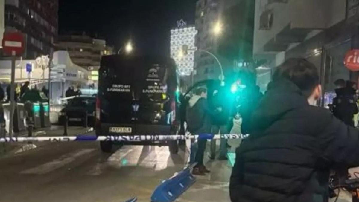 Cordón policial tras el suceso en Torremolinos.
