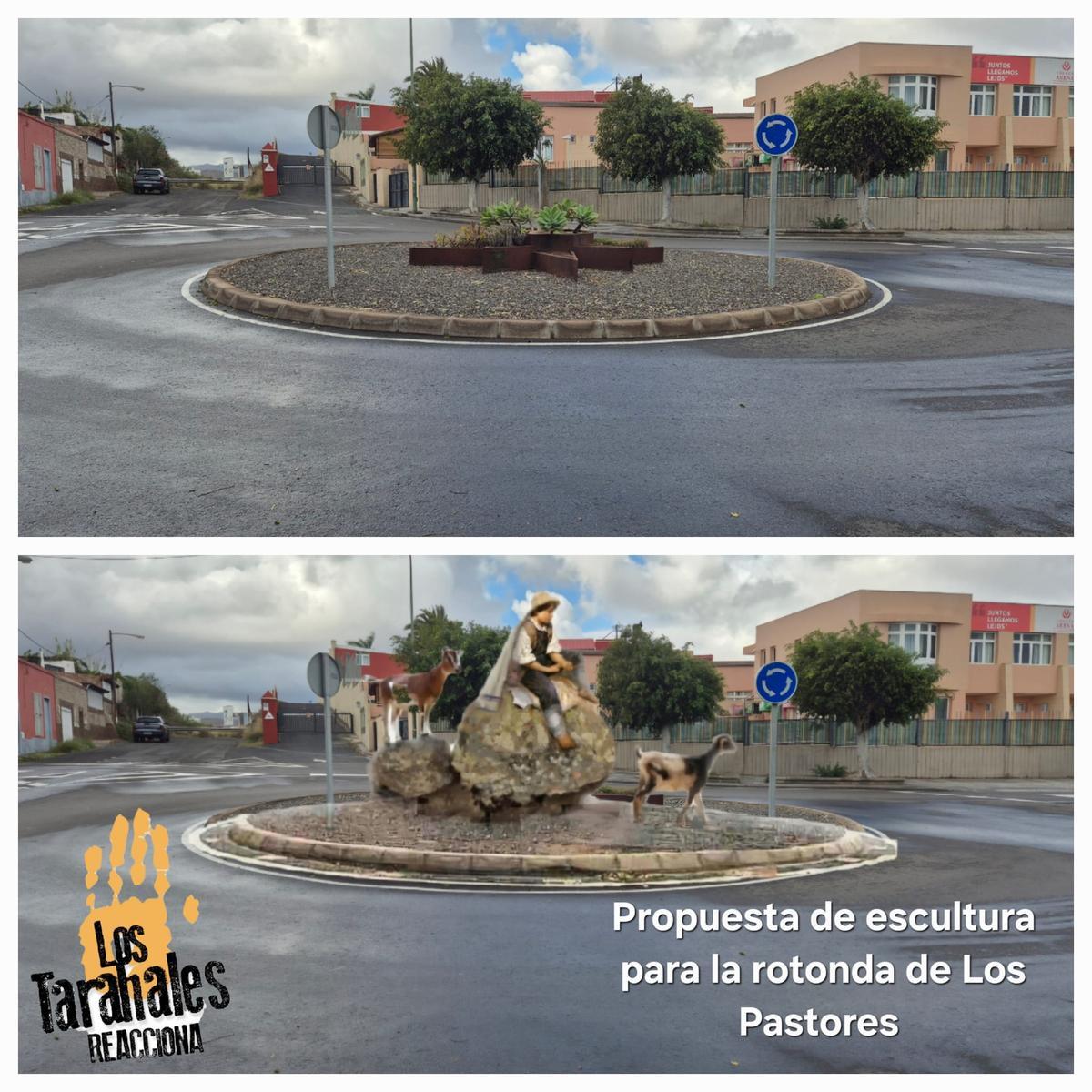 Propuesta de una escultura para la rotonda de Los Pastores.