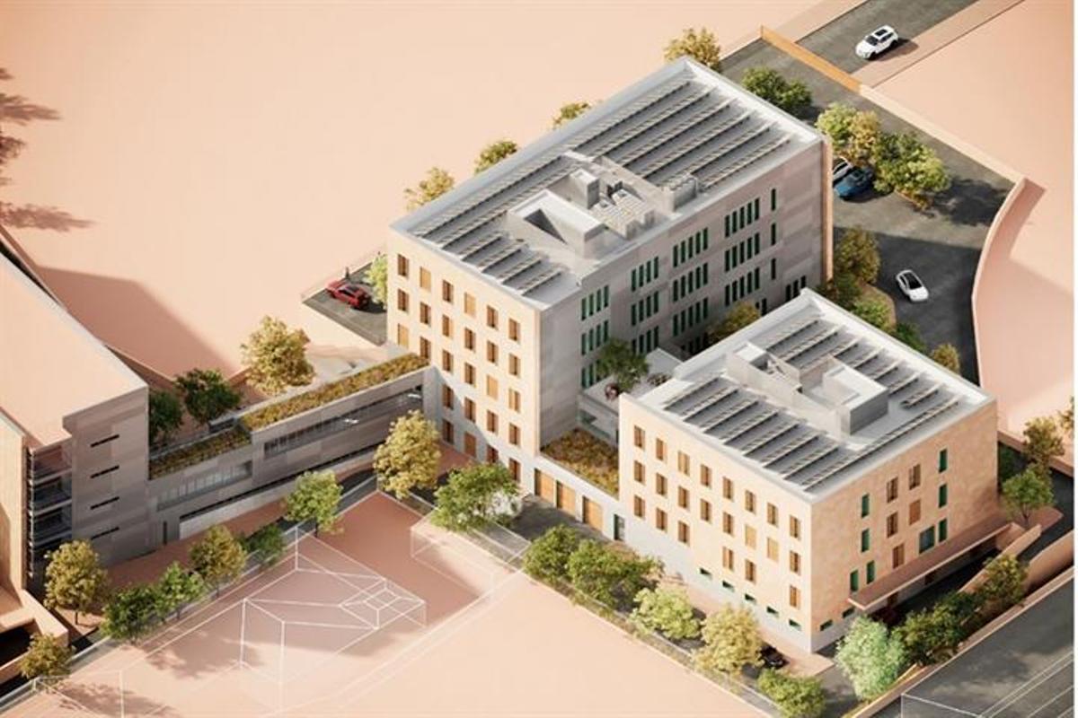 Recreación de la ampliación de los juzgados en Cáceres.