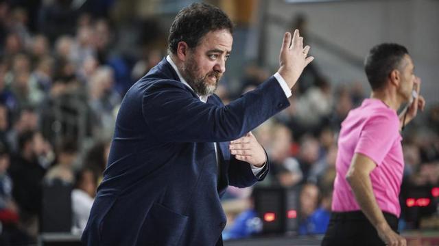 Sergio García, durante el partido entre el Alimerka Oviedo y el Inveready Gipuzkoa del pasado marzo. |