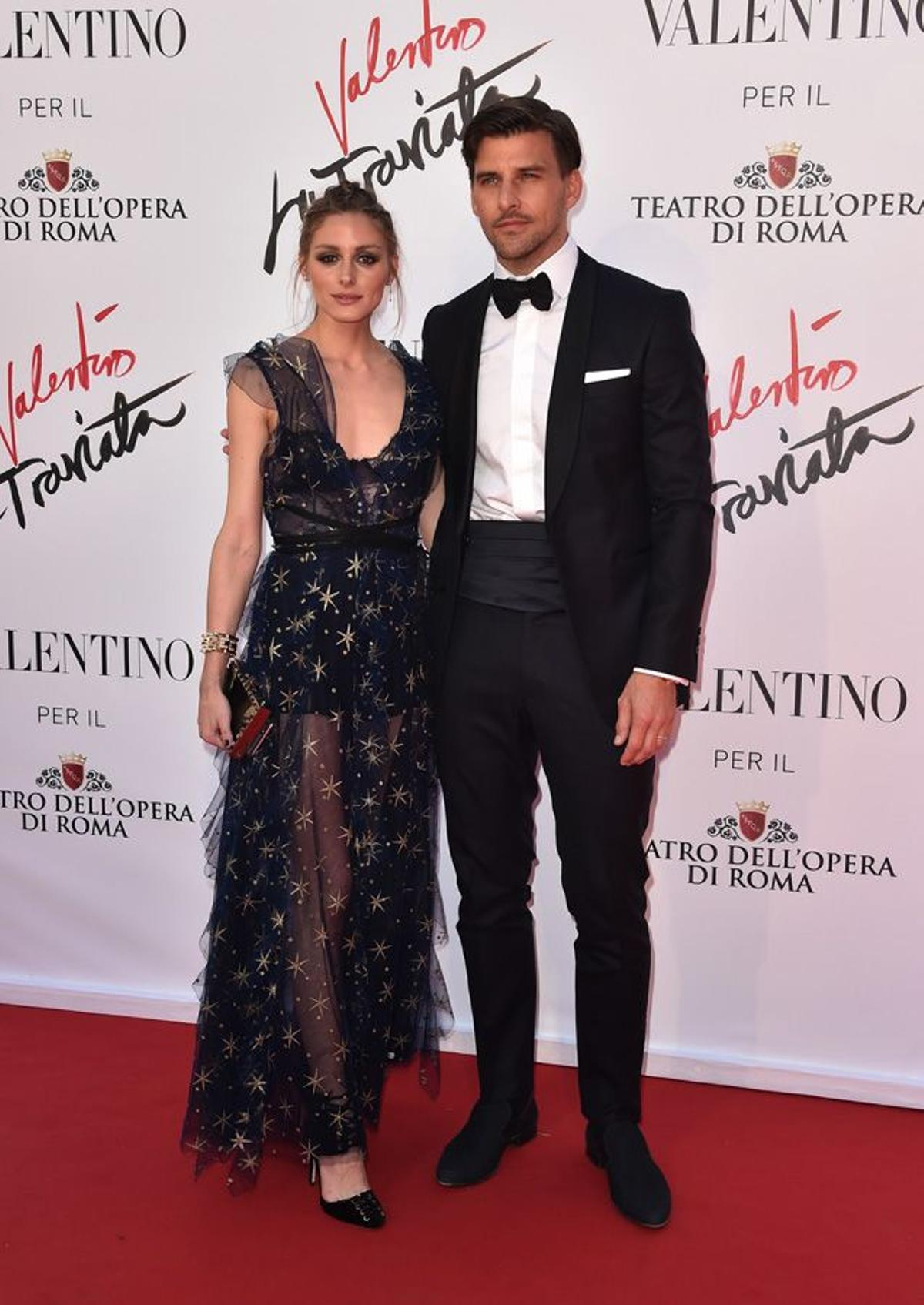 Olivia Palermo y Johannes Huebl en el estreno de 'La Traviata' en Roma