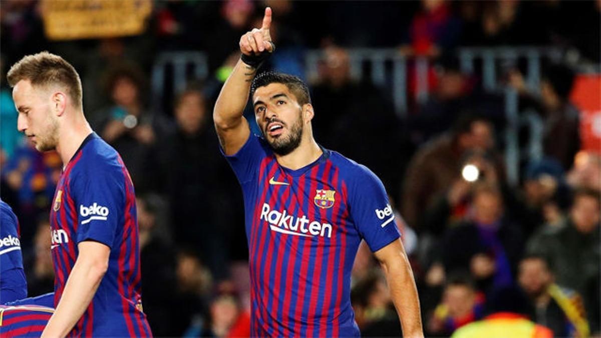 Luis Suárez abrió el marcador ante el Eibar