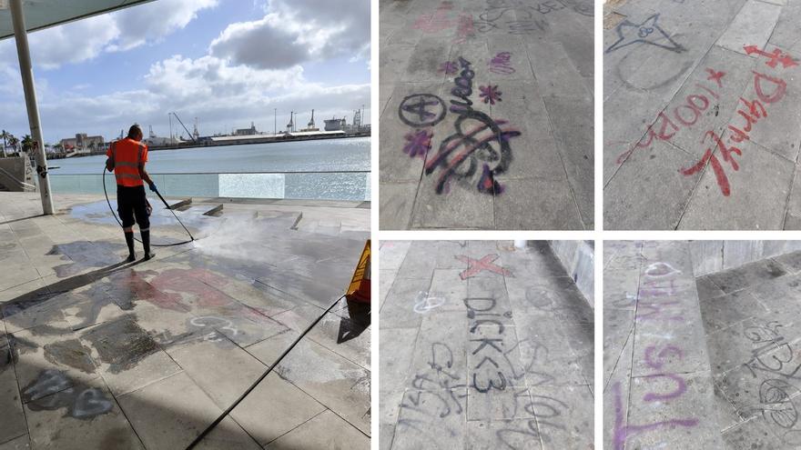 Pintadas y vandalismo en Las Palmas de Gran Canaria