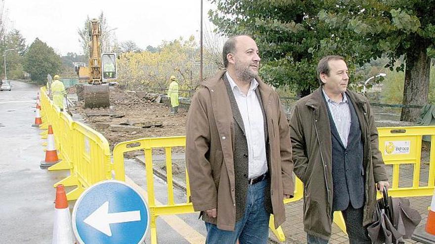 Alexandre Sánchez Vidal y García Mata visitaron Oira, con motivo del comienzo de las obras.