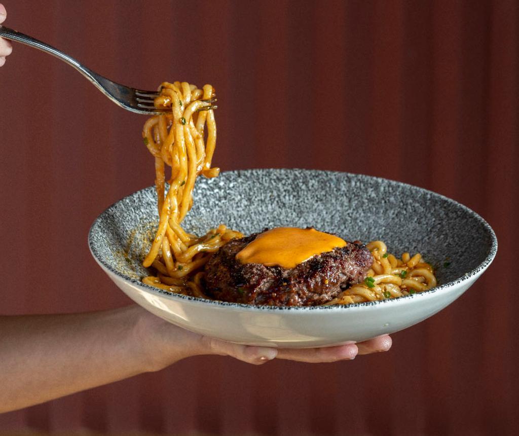 Chinatown noodles, en New York Burguer.