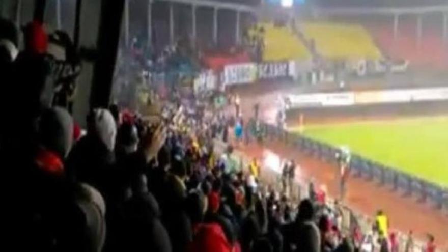 Batalla campal entre hinchas rivales de dos equipos rusos