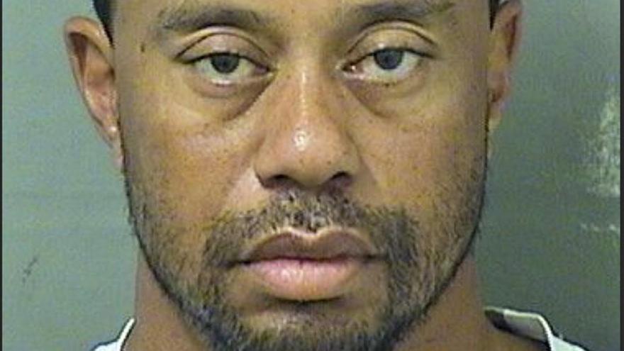 El golfista Tiger Woods en el moment de la seva detenció