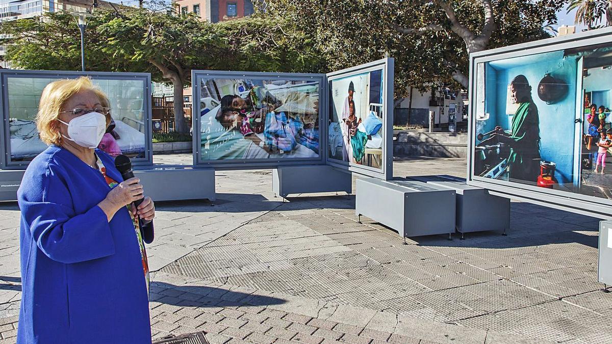 Isabel Casal, ayer en la presentación de la exposición ‘Tierra de sueños’ en San Telmo. | | LP/DLP