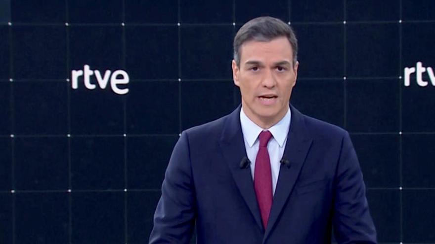 Pedro Sánchez, en un debate en TVE
