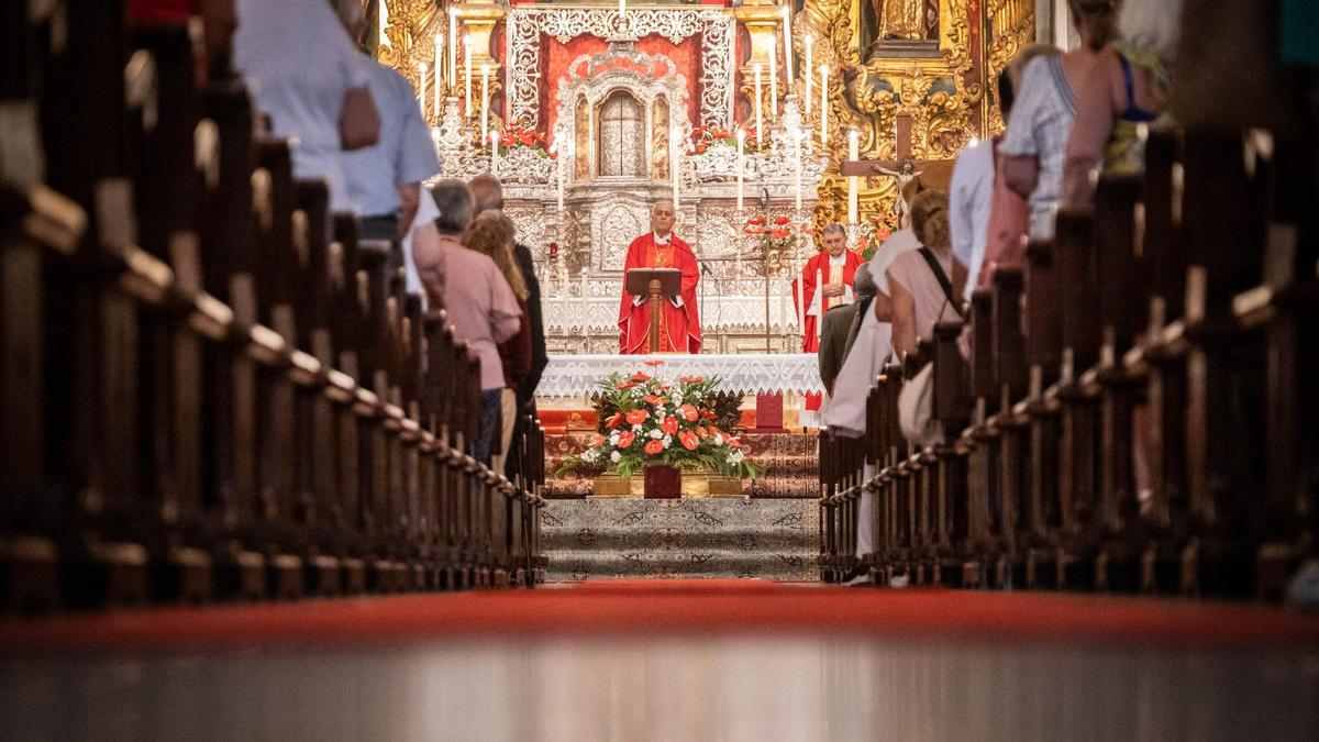 Álvarez, en la celebración de Santiago Apóstol en Santa Cruz, el pasado jueves.