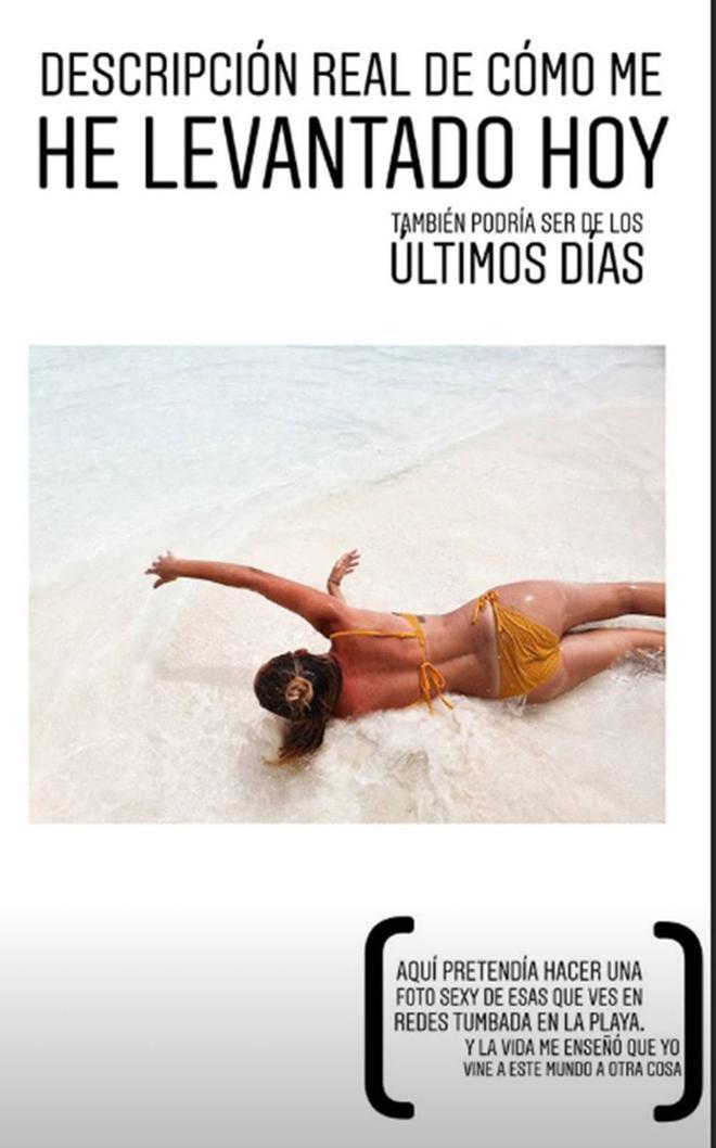 Blanca Suárez intentado posar sexy en la playa