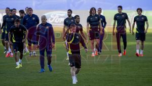 Las mejores imágenes del Barça en el entrenamiento del Calderón