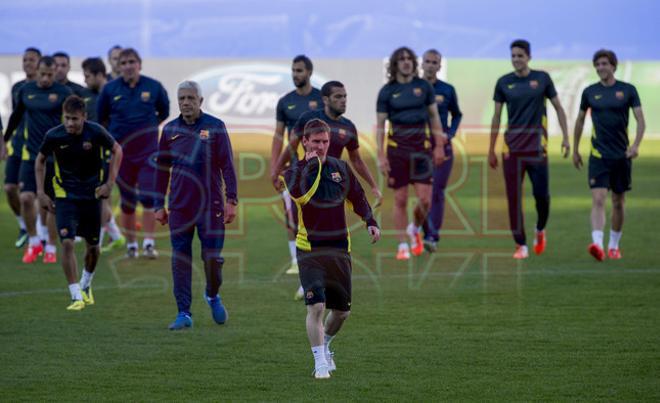 Las mejores imágenes del Barça en el entrenamiento del Calderón