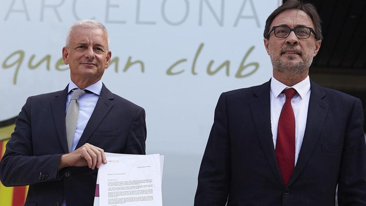 Lluís Geli y Agustí Benedito, impulsores de la moción