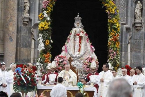 Misa Huertana y procesion de la Virgen de la Fuensanta en el Bando 2015