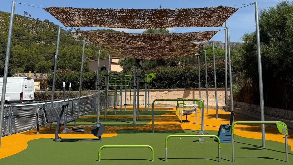 Nuevo parque saludable en el polideportivo de Sa Coma para fomentar la actividad física y el bienestar de los vecinos.