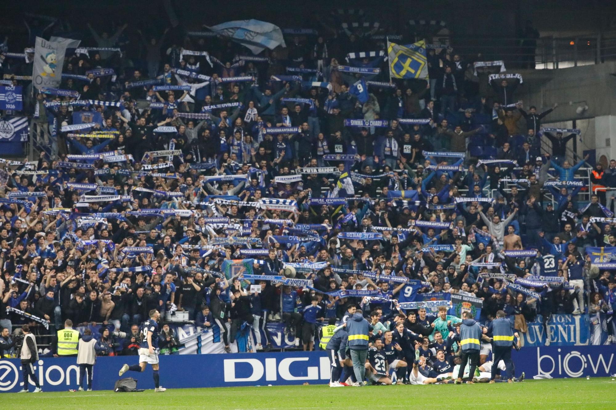 En imágenes: así se vivió el derbi en el Tartiere