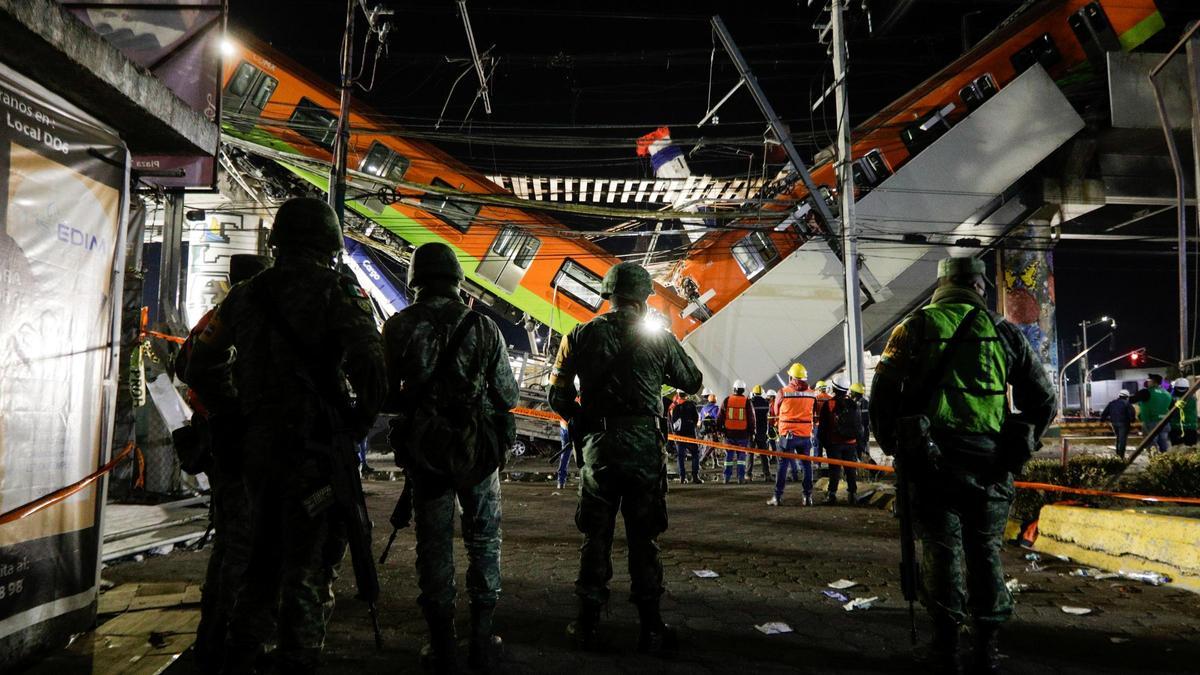 Mexico City rail overpass collapses