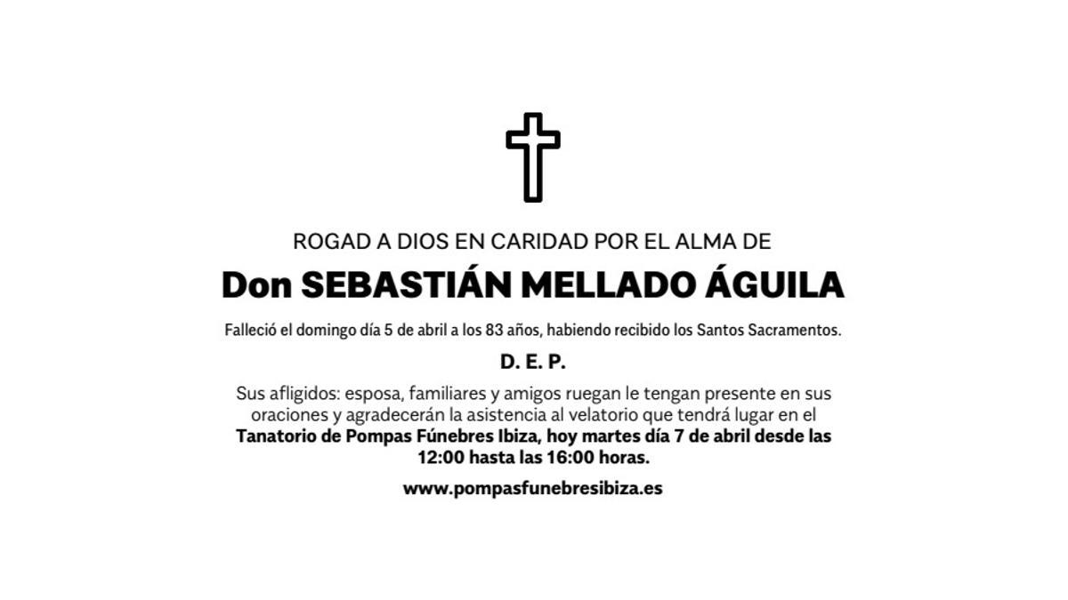 Esquela Sebastián Mellado Águila