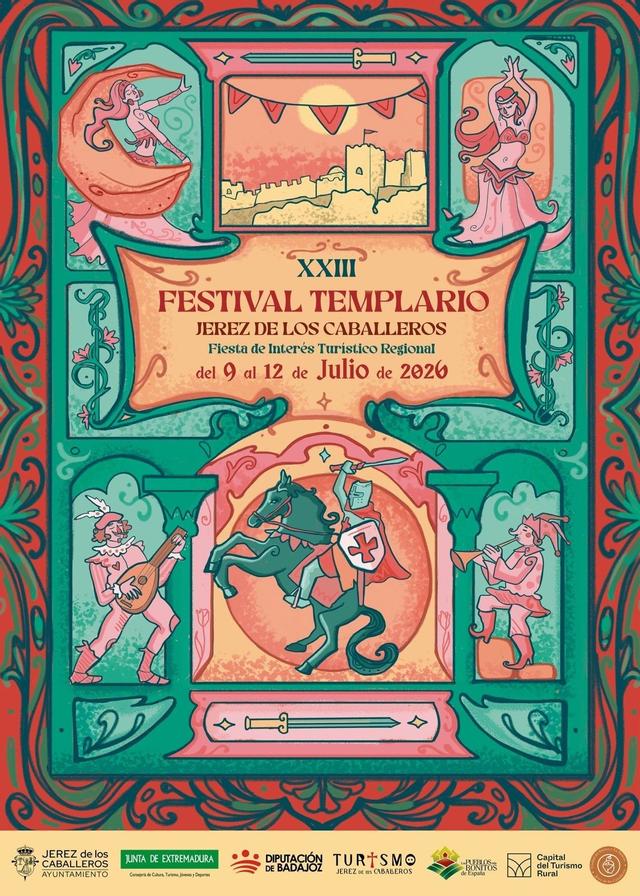 Cartel del Festival Templario de Jerez de los Caballeros.