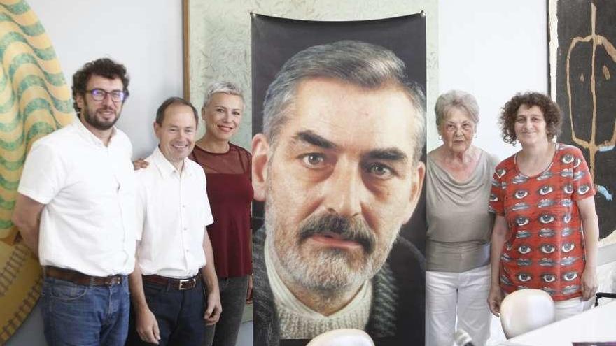 José Manuel Sande, Alberte Ansede, Susana Seivane, Saleta Goi e Goretti Sanmartín, onte.