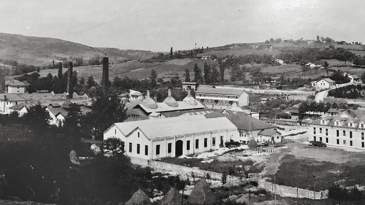 La fábrica de loza de San Claudio, en una imagen de 1959.