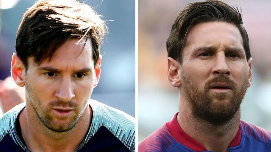Leo Messi estrena look contra el Girona