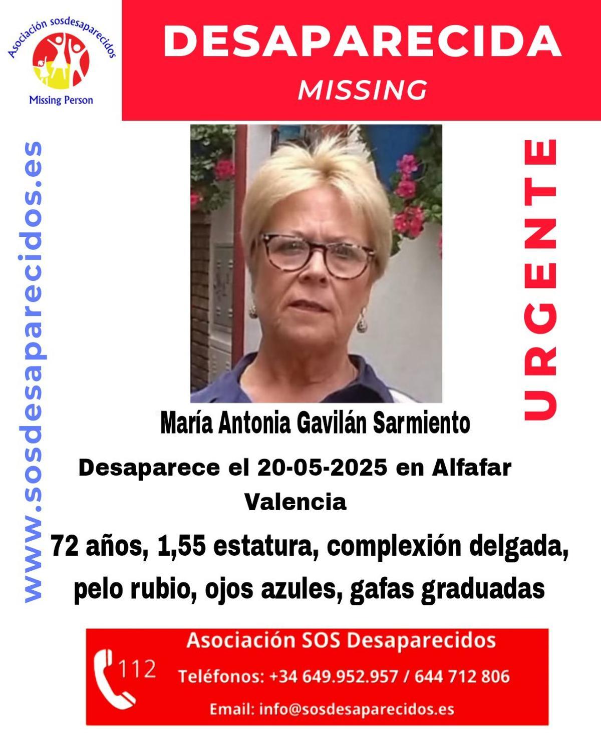 Desaparecida en Alfafar.