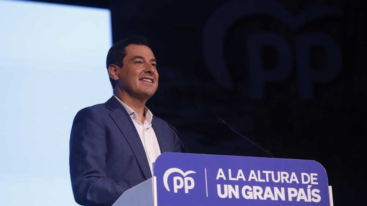 Moreno clausura el congreso del PP de Málaga.