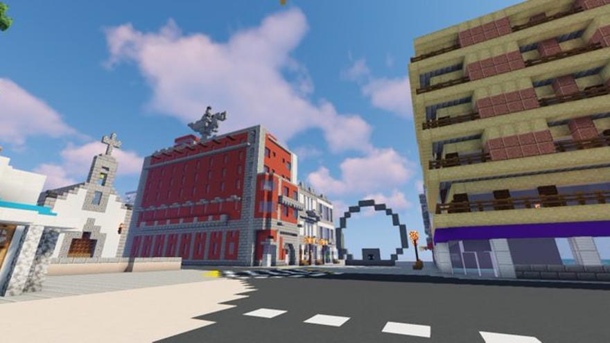 Las Palmas de Gran Canaria, recreada en Minecraft