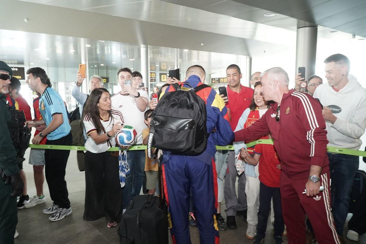 Llegada de la Selección Española a A Coruña Llegada de la Selección Española a A Coruña