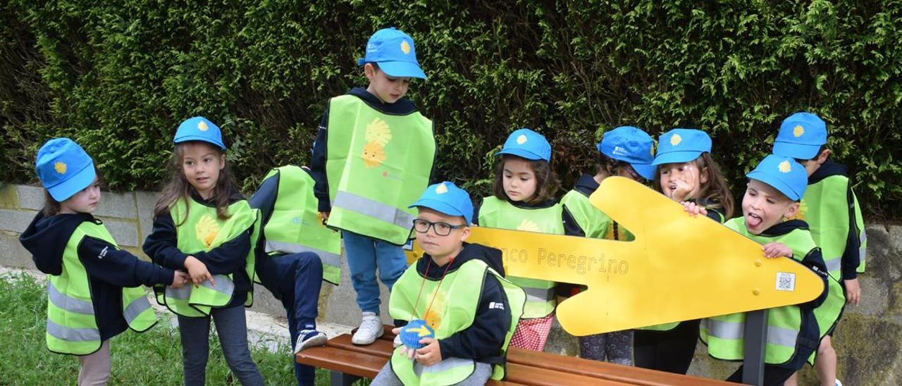 Algunos de los jóvenes peregrinos valgueses del CRA.