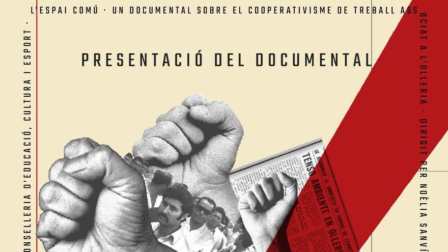 Cartel de la presentación del documental en l'Olleria.