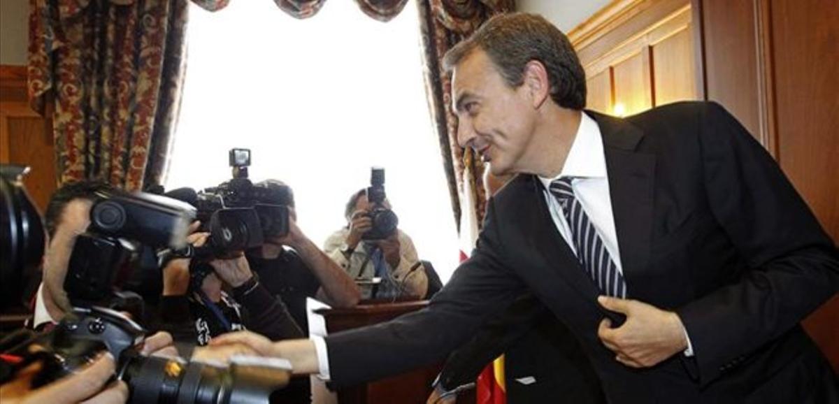 L’expresident José Luis Rodríguez Zapatero, aquest dimarts a Santander. L’expresident José Luis Rodríguez Zapatero, aquest dimarts a Santander.