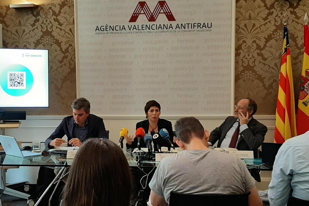 Presentación de El Dedómetro en la sede de la Agencia Valenciana Antifraude.