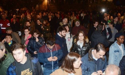 Voraz  incendio en el casco histórico de Pontevedra