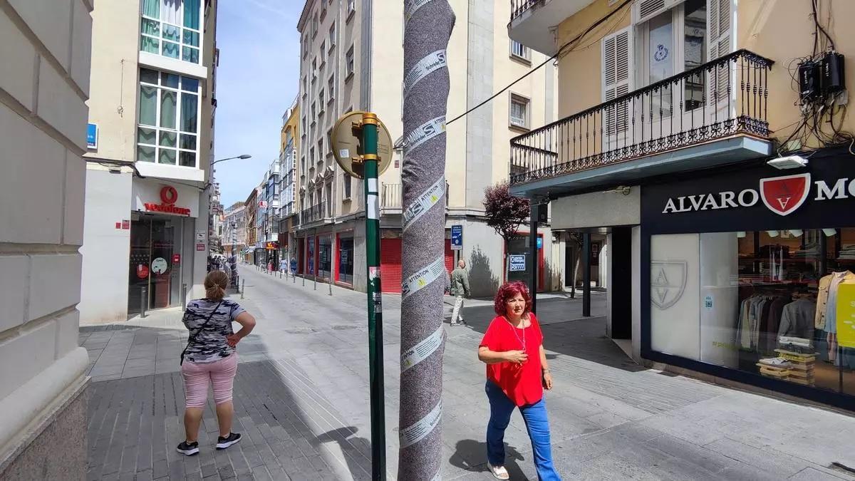Centro comercial abierto de la calle Menacho en Badajoz.