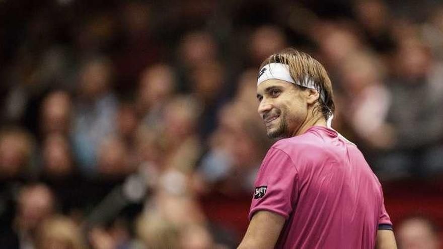 Ferrer, en el partido jugado ayer contra Troicki.