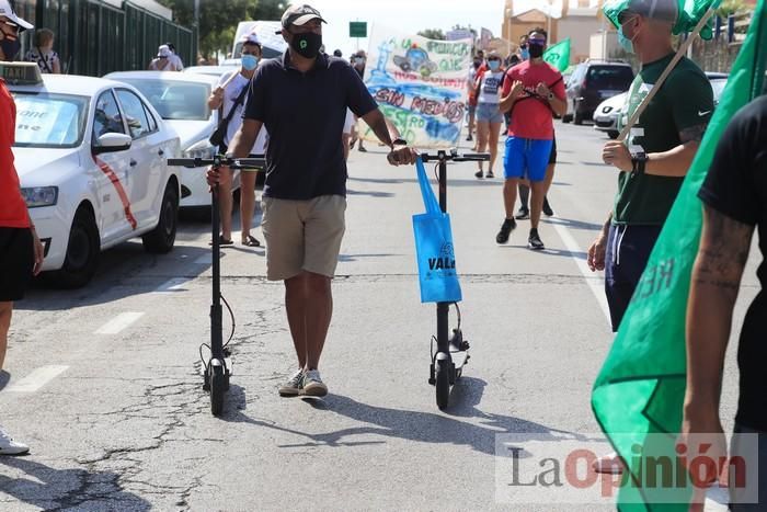 Protesta de policías en La Manga