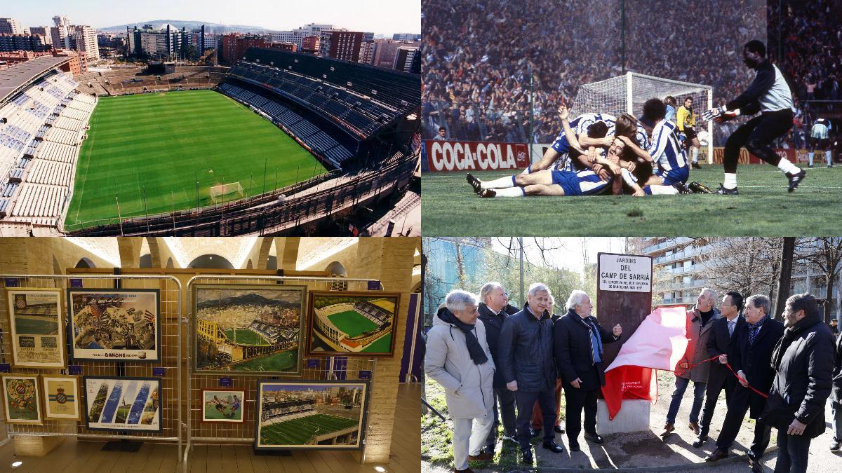 Sarrià fue el feudo perico durante 74 años; una placa recuerda la historia blanquiazul en los Jardins del Camp de de Sarrià