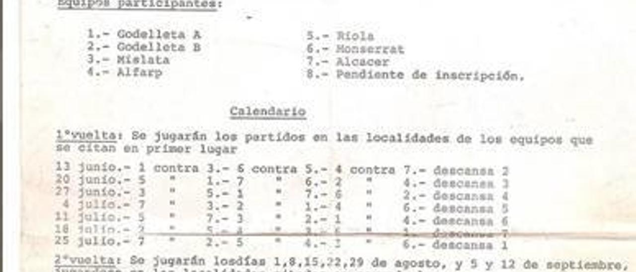 Documento del primer campeonato de Galotxa.