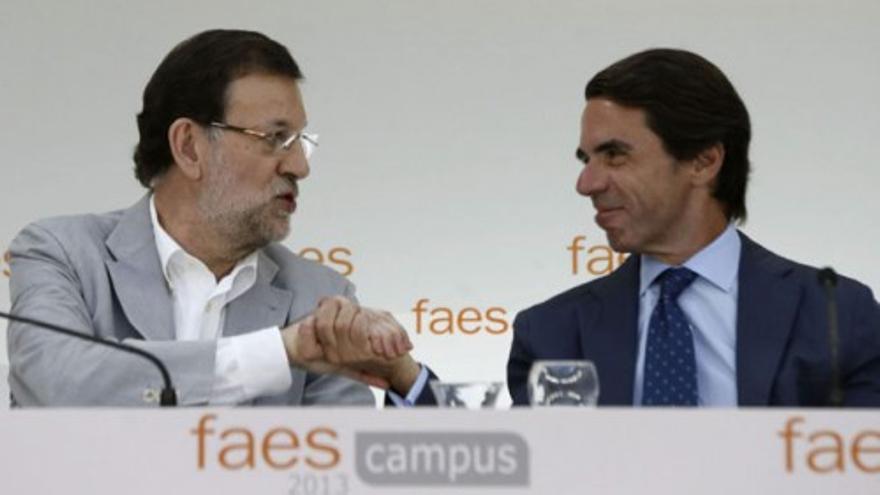 Rajoy y Aznar coinciden en la clausura del Campus FAES