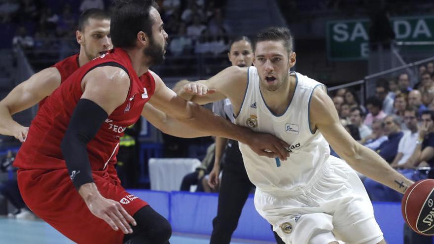 Fabien Causeur, jugador del Madrid, durante el partido.