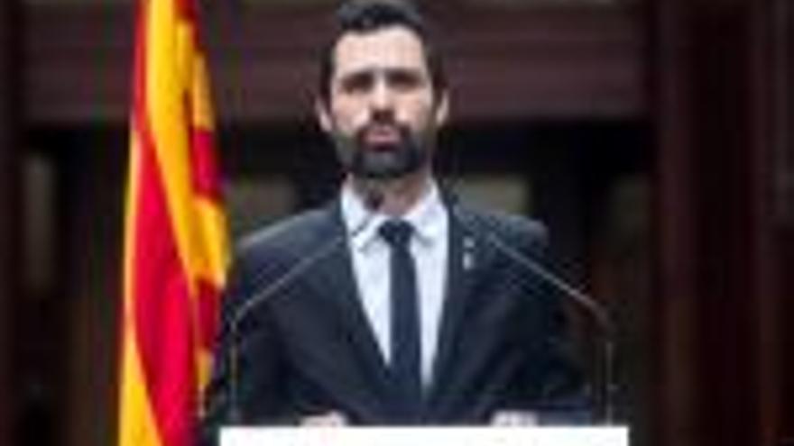 El president del Parlament, Roger Torrent, en un acte divendres.