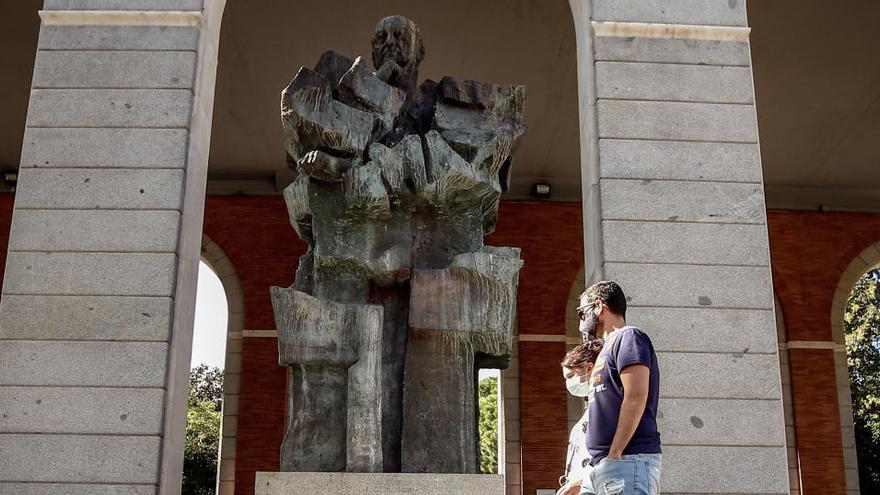 La estatua del que fuera presidente del Gobierno en la República, Largo Caballero