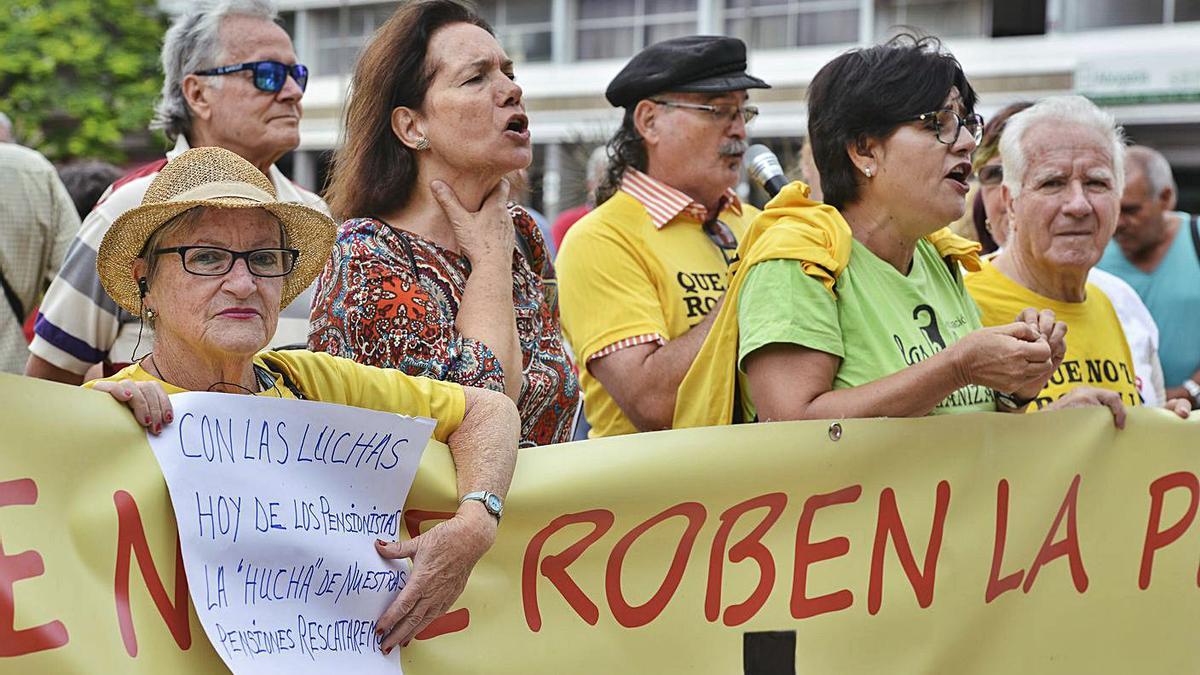 Imagen de archivo de las protestas por la revalorización de las pensiones