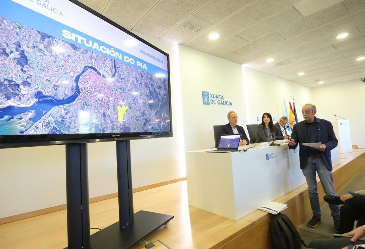 Presentación del proyecto en San Mauro, ayer en la Xunta de Galicia.